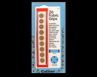 36 GRIPS # C18 18 COLLINS NON-SLIP FABRIC GRIPS FOR RULERS