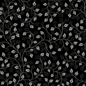 Metals Silver Leaf Branches Fabric 23543-JK from Quilting Treasures by the yard