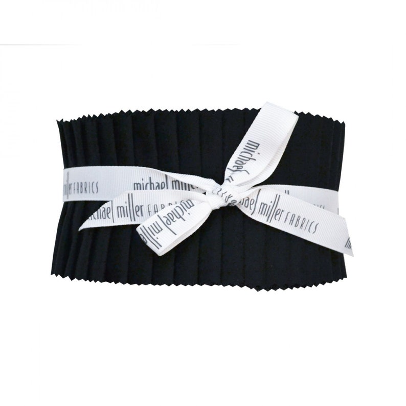 Jet Black Solid Jelly Roll ROLL0216 From Michael Miller by the Etsy