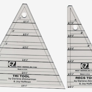 Tri Recs Triangle Rulers from Darlene Zimmerman EZ Quilting