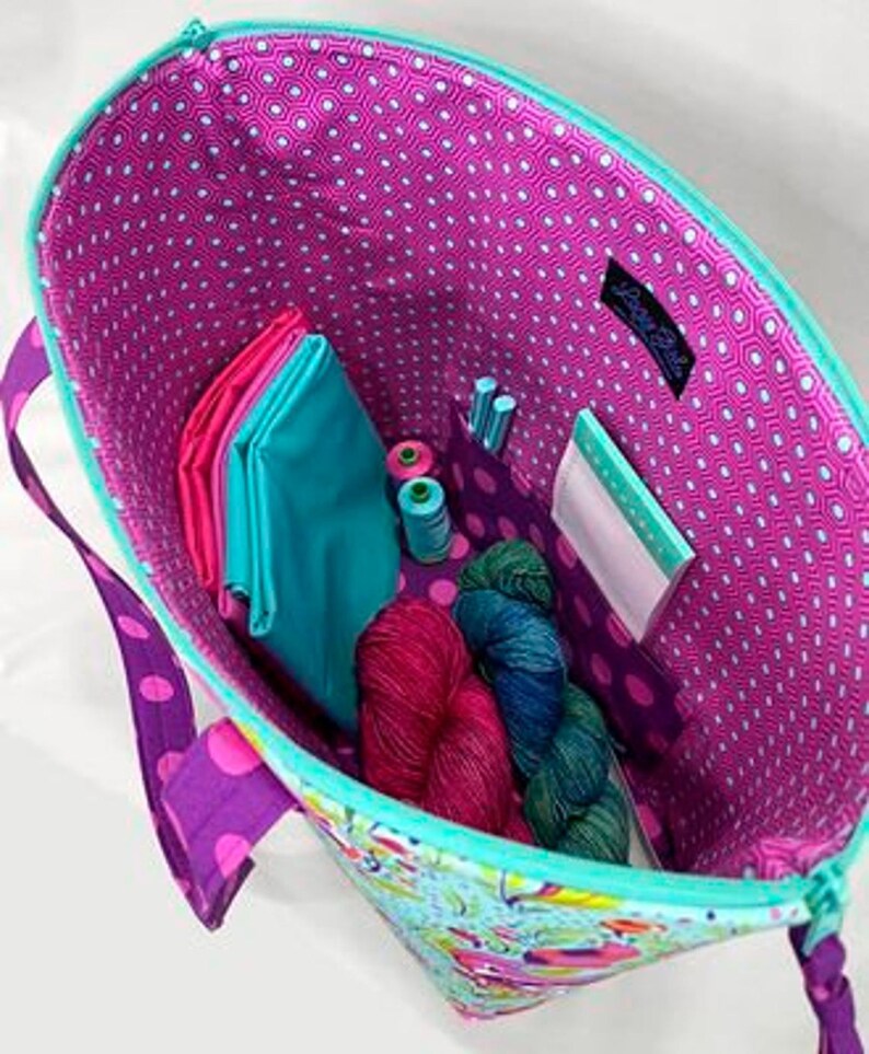 Harper Holdall Zip Top Tote Bag Pattern LGD148 From Lazy Girl Etsy