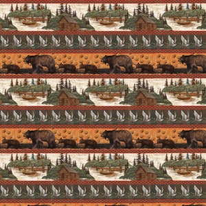 Wilderness Trail Border Stripe Fabric 2056-39 from Blank Quilting by the yard