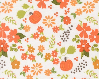 Pumpkin Patch Florals Birch and Willow Cloud 37720 11 by Sherri & Chelsi from Moda by the yard