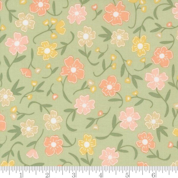 Flower Fields Florals Flower Girl Pear 31730 18 by My Sew Quilty Life from Moda by the yard