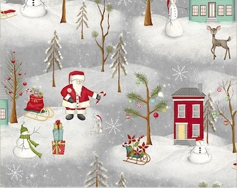 A Very Terri Christmas Snow Day 54100-3 Silver by Terri Degenkolb from Windham by the yard