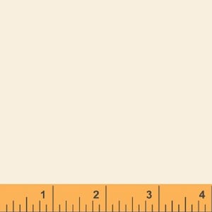 May include: A plain white background with a ruler at the bottom. The ruler is orange with black markings and numbers 1 through 4.