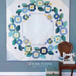 Ring Around The Posies Jelly Roll Friendly Quilt Pattern by Robin Pickens