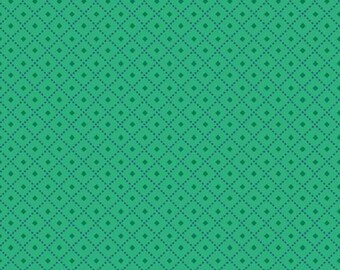 Over The Rainbow Green Diamonds Fabric 8416G from Andover by the yard