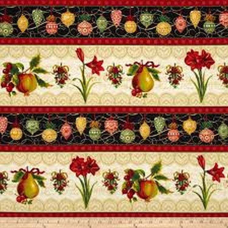 Holiday Magic Border Stripe Fabric 86343-193 From Wilminton by - Etsy UK