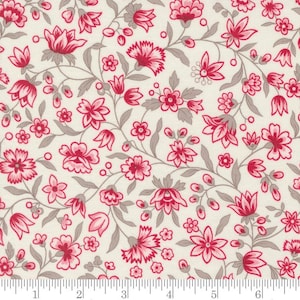 Summer Flowers Florals My Summer House Cream 3041 11 by Bunny Hill Designs from Moda by the yard