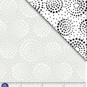 Ramblings Circles 4886 W White on White from P & B by the yard
