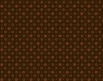 Quiet Grace Sunbursts Chocolate 928-33 fabric by Kim Diehl from Henry Glass by the yard
