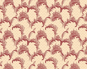 Bricolage Ivory Red Plume Fabric 98649-133 from Wilmington by the yard