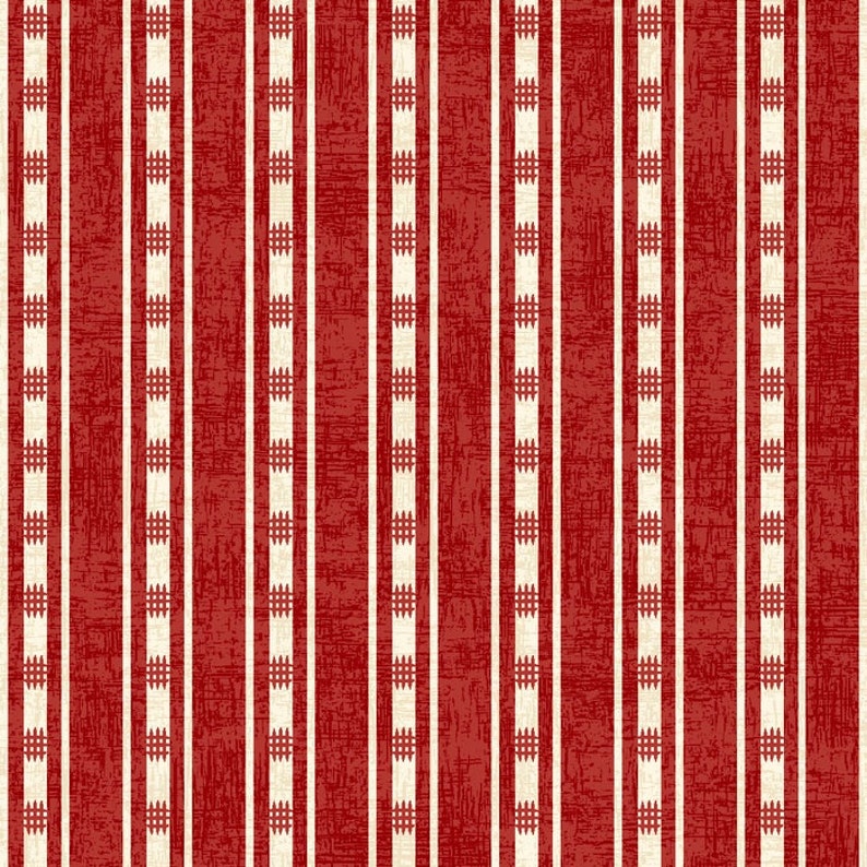 American Folk Red Stripe from Studio E by the yard