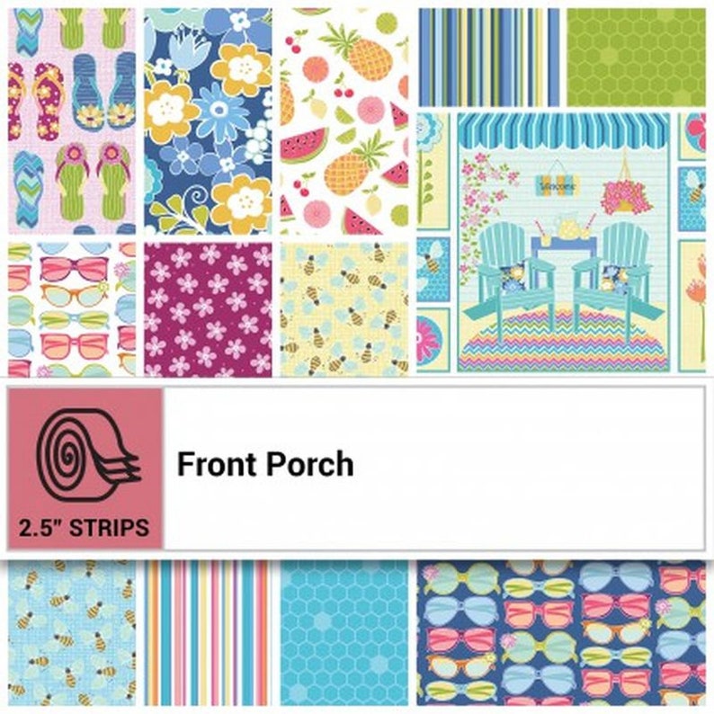 Front Porch Strip-Pies 2-12 Strip Set from Contempo by Benartex by the pack