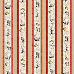 North Pole Express Seasonal Noel Stripe 4761MU from P & B by the yard.
