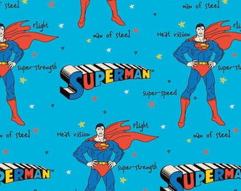 Superman Qualities Doodle Fabric 23400911-1 from Camelot by the yard