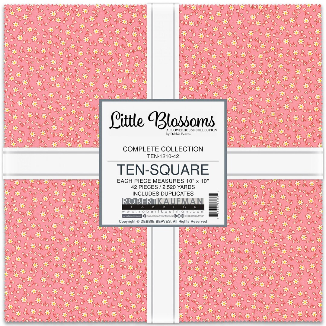 Little Blossoms 10 Inch Squares TEN-1210-42 by Debbie Beaves Collection ...