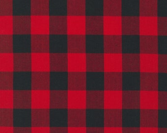 Carolina Scarlet One Inch Red Gingham Check Fabric 9811-93 from Robert Kaufman by the yard