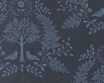 Family Tree Damask Birds Family Tree Night Sky 56160 15 by Deb Strain from Moda by the yard