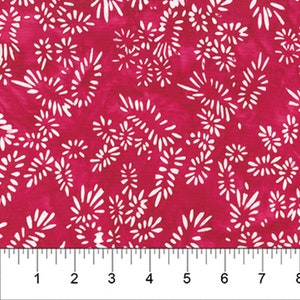 Elevation Red Leaves Batik Fabric 80685-24 from Banyan Batiks by the yard
