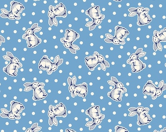 Aunt Grace Sew Charming Blue Bunnies 30's Reproduction 1930s basicsby Judie Rothermel from Marcus by the yard