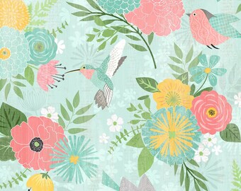 Keep Shining Bright Floral Fabric 68509-753 by Anne Rowan from Wilmington by the yard