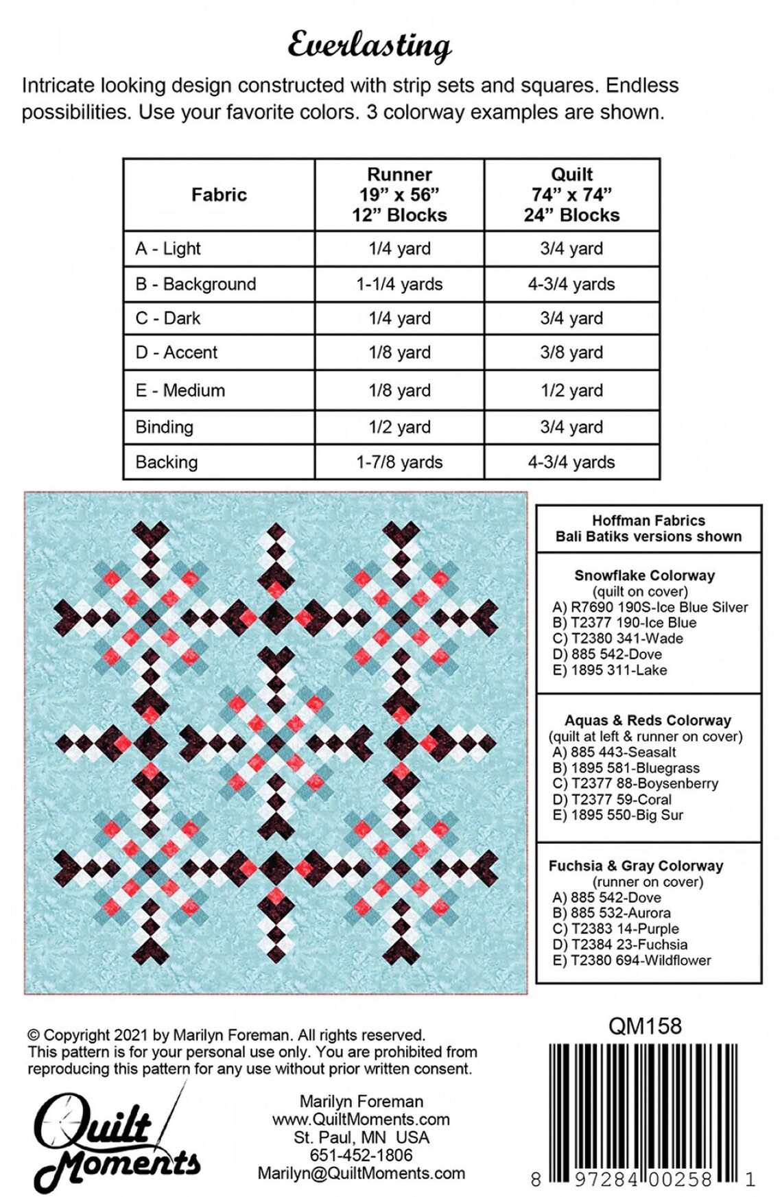Everlasting Quilt Pattern From Quilt Moments Etsy