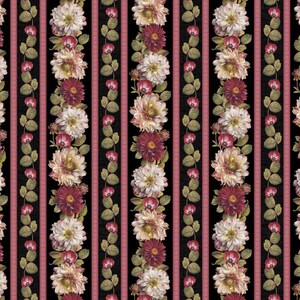 Rosewood Lane Border Stripe Fabric 86507-913 from Wilmington by the yard