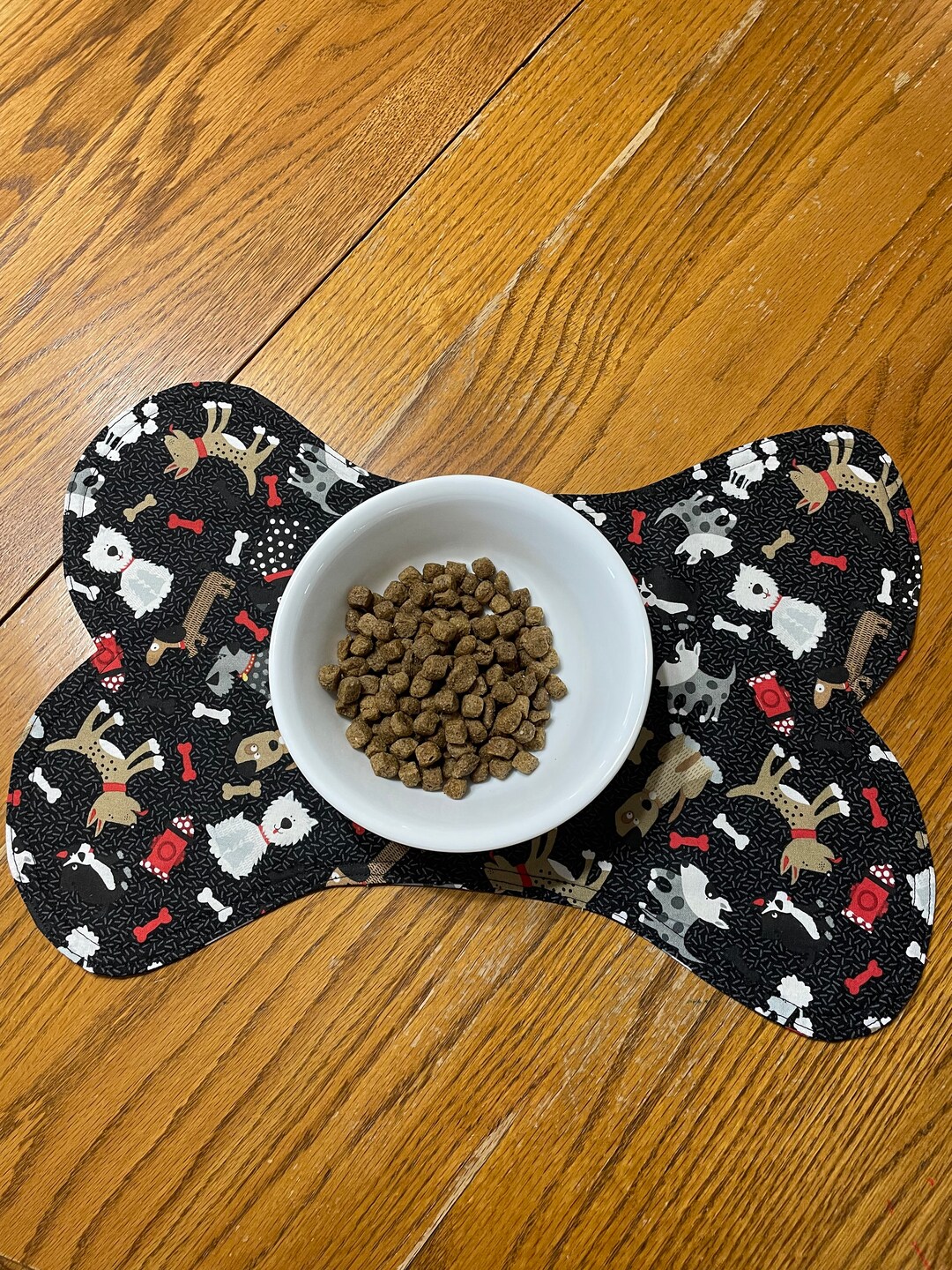 Pet Dish Mat Dog Dish Mat Pet Feeding Mat Bone Shaped Pet Etsy