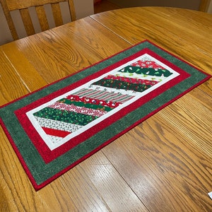 Christmas table runner, Christmas centerpiece, fabric table runner, holiday table runner, holiday decor, Christmas decoration, Item #809