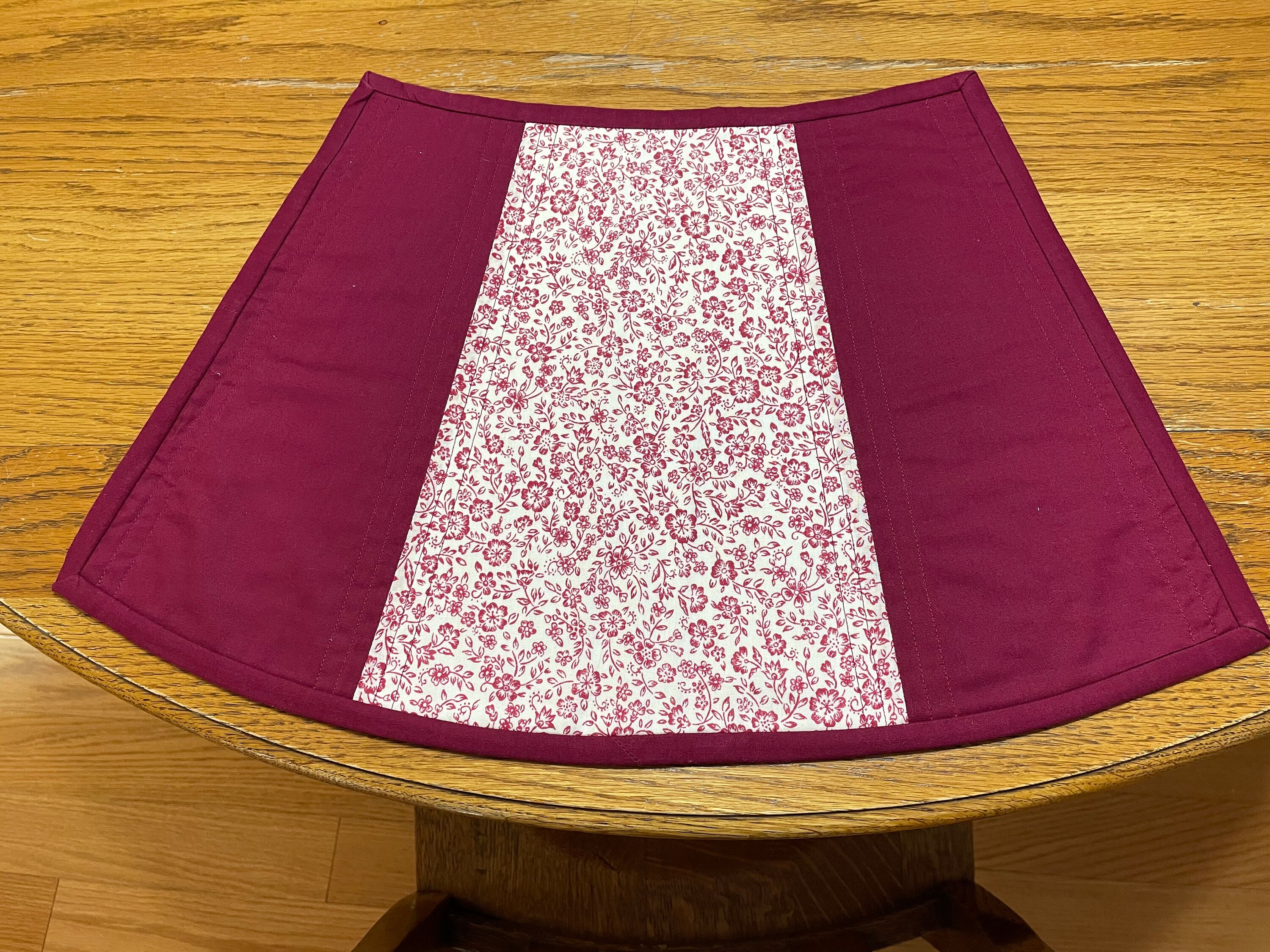 Burgundy placemats curved placemats kitchen table mats Etsy