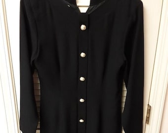 Black Vintage Button Up Dress Depeche 8