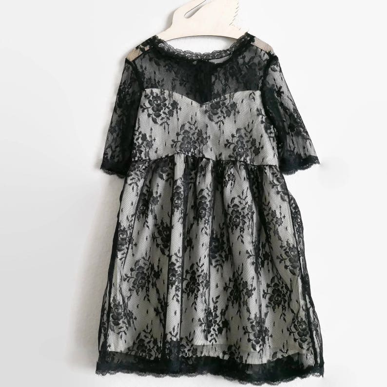 black lace christmas dress