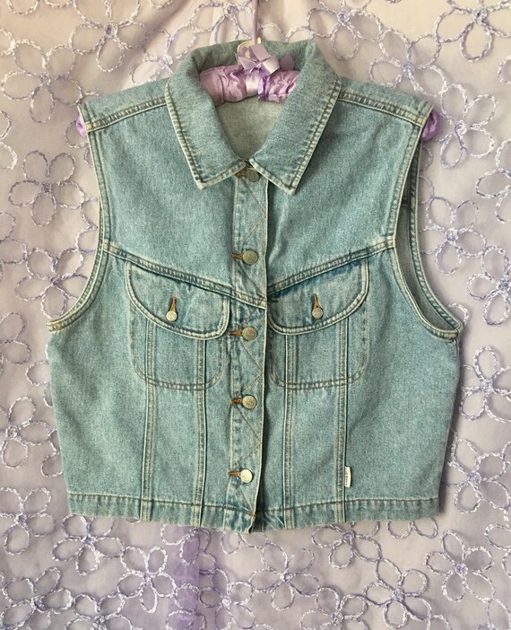 old navy denim vest