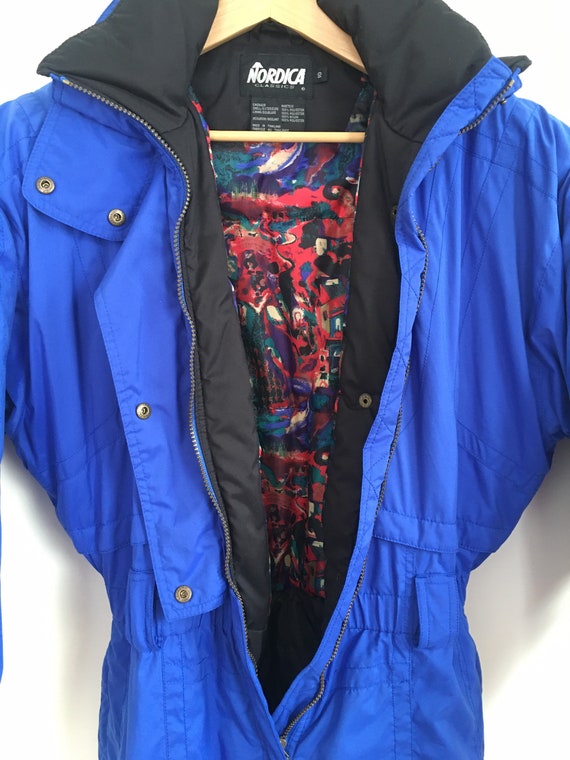 Vtg Nordica Ski Suit / Jump Suit Blue / Snow Suit