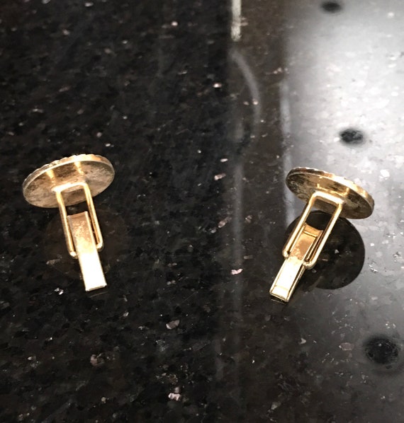 Vtg Gold Tone Cufflinks / Free Shipping - image 3