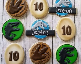 Dino world inspired sugar cookies(READ TURNAROUND)