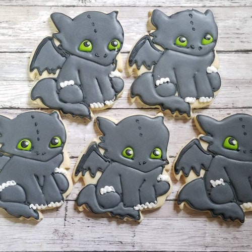 How to Train Your Dragon Toothless Sugar Cookies 1 Dozen Etsy