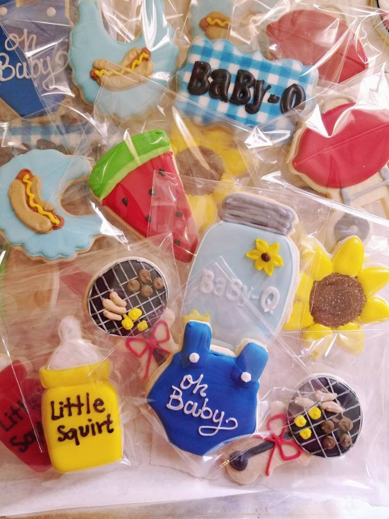 Baby Q Baby Shower Cookiesread TURNAROUND Etsy
