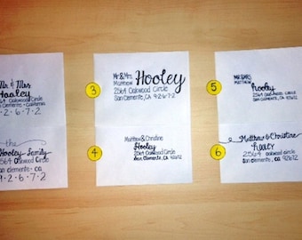 Handwritten Wedding Invitation Envelopes - 6 Options to Choose From