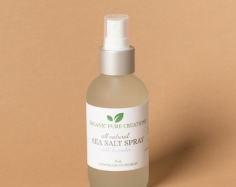 Organic Sea Salt Hair Spray: Beach Waves Texture - 4 oz
