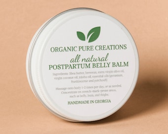 Natural Postpartum Belly Balm: Organic Stretch Mark Cream
