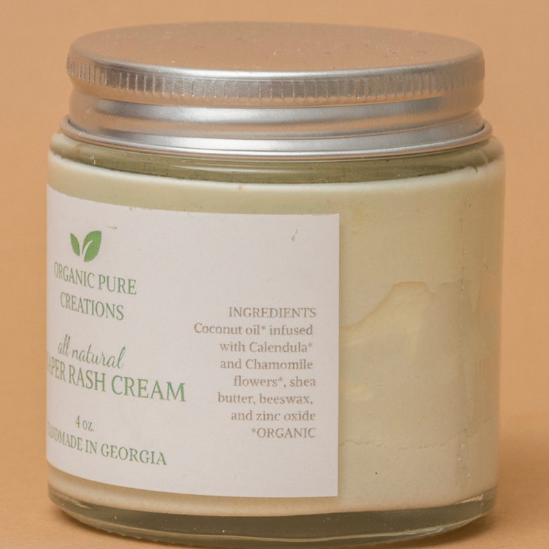 Organic Diaper Rash Cream, Gentle Natural Soothing Baby Ointment, Booty