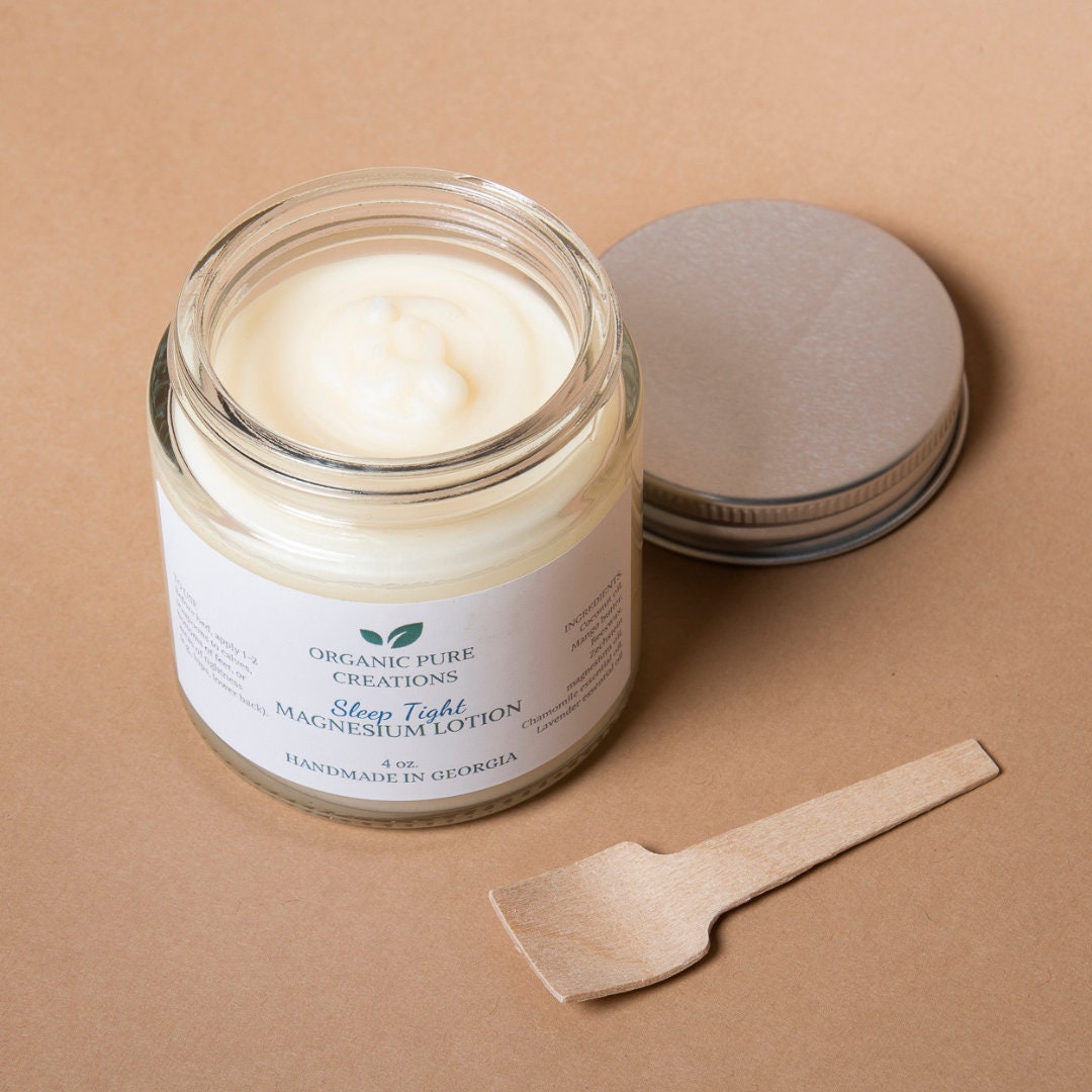 Lotion au magnésium biologique, crème pour une bonne nuit de sommeil, huile de magnésium entièrement naturelle, beurre corporel, calmant relaxant apaisant, soulagement des douleurs musculaires