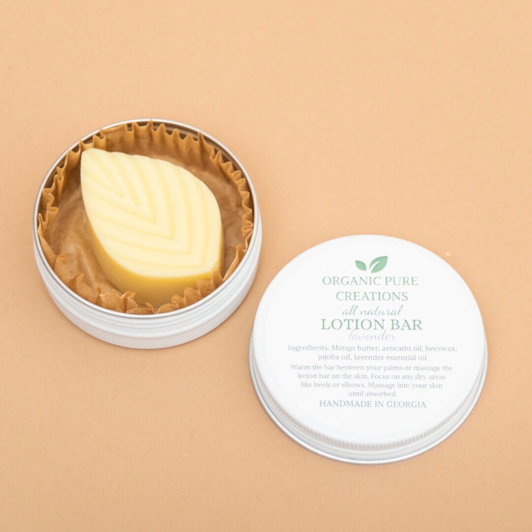 All Natural Solid Hard Lotion Cream Bar, Vanilla Lavender, Hydrating