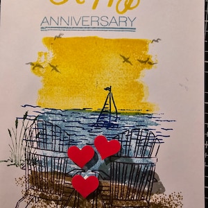 Beach themed Anniversary Card, Happy Anniversary Card, Anniversary Card Beach Love