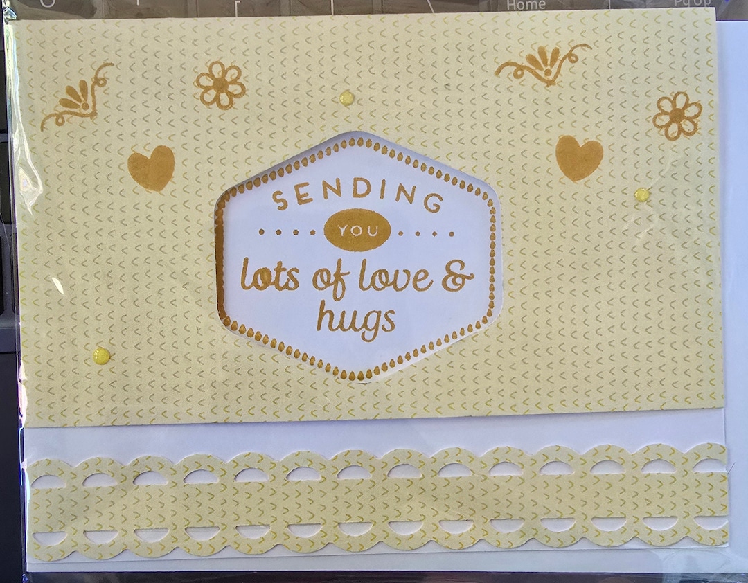 Sending You Lots of Love and Hugs Yellow Card - Etsy