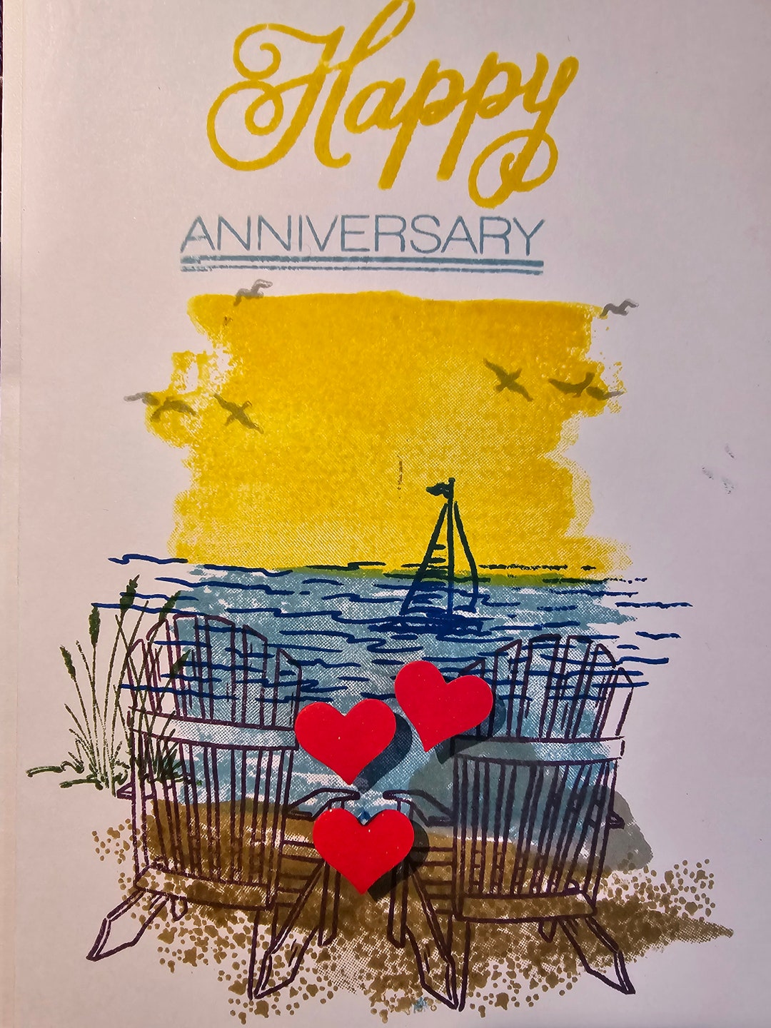 Anniversary Card Beach Themed Anniversary Card, Beach, Love - Etsy