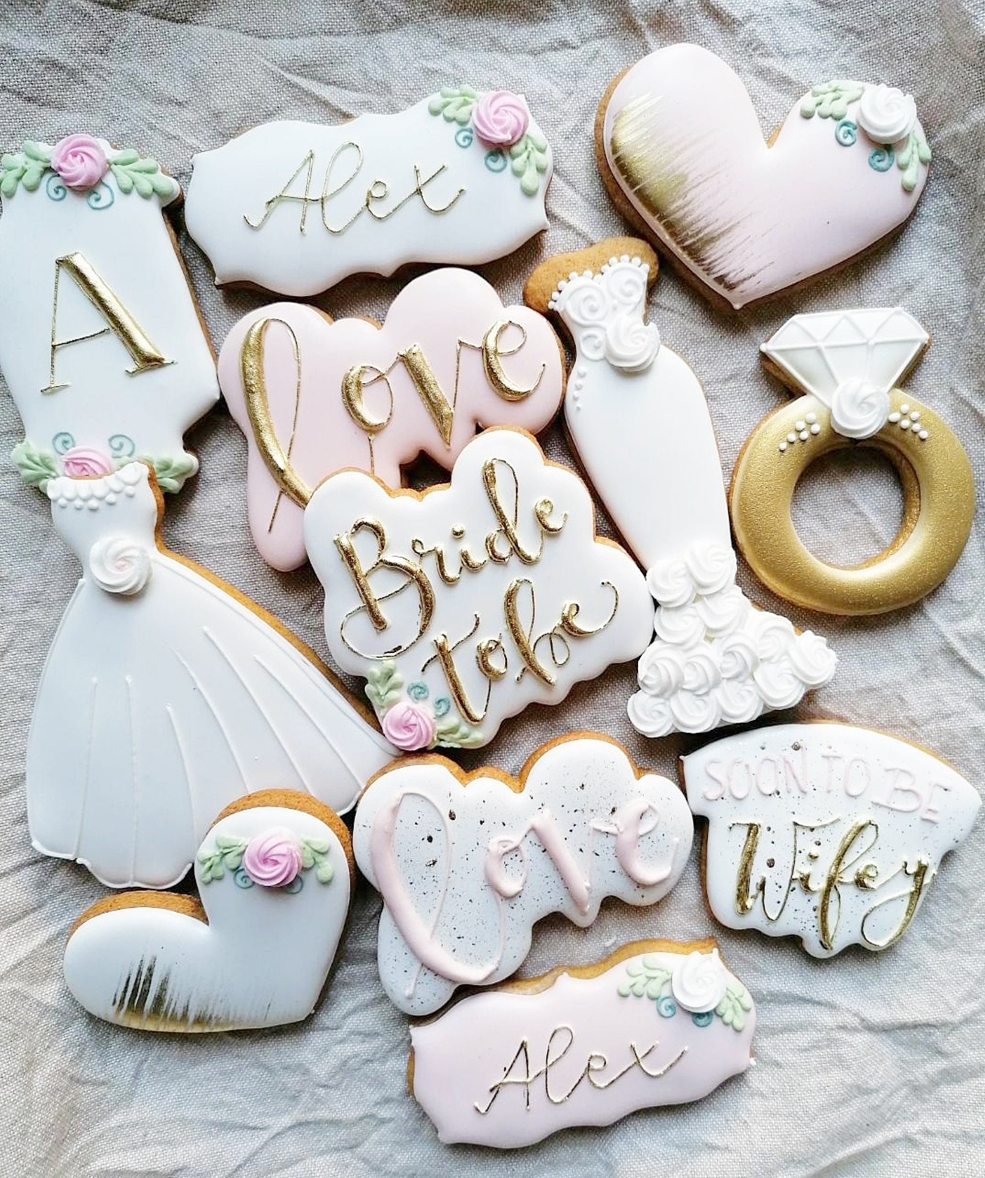 Bridal Shower Hen Do Wedding Cookies Bride to Be Etsy UK